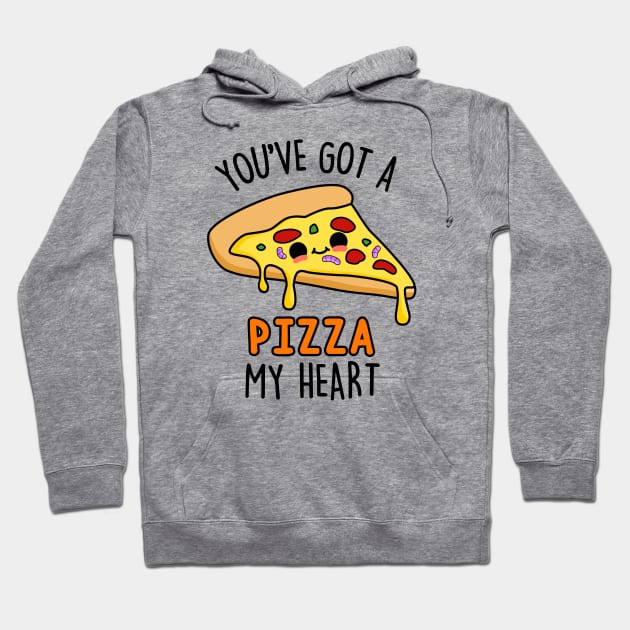 You've Got A Pizza My Heart Cute Pizza Pun Hoodie by punnybone